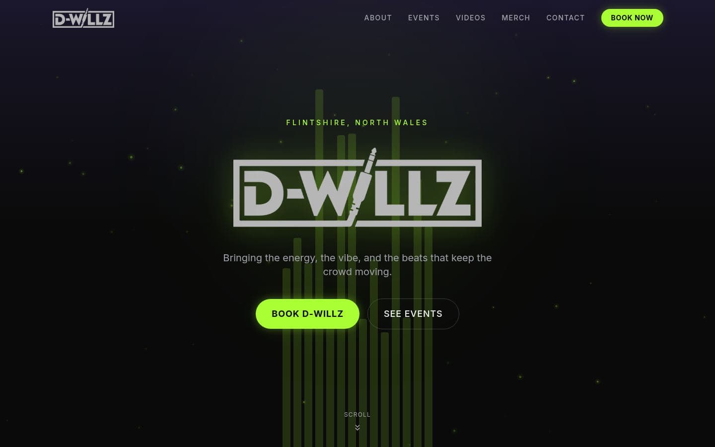 The D-WILLZ website, built by TmT